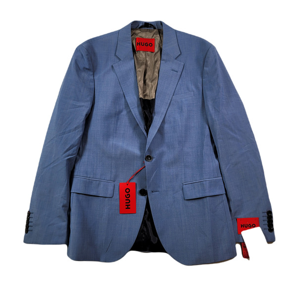 Hugo Boss Light Blue Superflex Suit Jacket‎ Mens 36R 36 Modern-Fit $445 - Picture 1 of 9